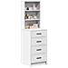 Highboard Bianco 40x41x135 cm in Legno Ingegnerizzato - Foto miniatura 3