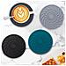 Nuovo Sottobicchiere Rotondo In Silicone A Spirale Da 10 Cm - Protezione Termica E Antiscivolo Lightgrey - Foto miniatura 3