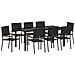 Set da Pranzo per Giardino 9 pcs Nero 190 x 90 x 75 cm - Foto miniatura 1