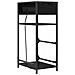 Armadio da Notte Rovere nero 40 x 27 x 76 cm Legno multistrato - Foto miniatura 8