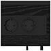 Armadio da Notte Rovere nero 40 x 27 x 76 cm Legno multistrato - Foto miniatura 9