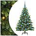 Albero di Natale artificiale con 150 LED Verde 120 cm PE e PVC - Foto miniatura 1