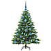 Albero di Natale artificiale con 150 LED Verde 120 cm PE e PVC - Foto miniatura 4