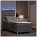 Letto a Sorgente LED Grigio chiaro 80 x 200 cm Tessuto - Foto miniatura 5