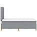 Letto a Sorgente LED Grigio chiaro 80 x 200 cm Tessuto - Foto miniatura 9