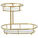 Espositore Svuotatasche 2 Livelli In Ferro Dorato E Vetro 36x22,5x27 Cm - Foto miniatura 1