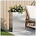 Vaso da giardino Argento 40 x 20 x 50 cm Acciaio Inox - Foto miniatura 2