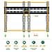 Tm3-blk Staffa Porta Tv Parete Braccio Snodabile Supporto Tv Muro 40 50 55 60 65 70 - Foto miniatura 3