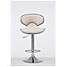 Sgabello Design Cucina Las Vegas V2 I Sedia Sgabello Imbottita In Tessuto I Sgabello Girevole E Regolabile Con Schienale 62-82 CM Crema - Foto miniatura 1
