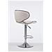 Sgabello Design Cucina Las Vegas V2 I Sedia Sgabello Imbottita In Tessuto I Sgabello Girevole E Regolabile Con Schienale 62-82 CM Crema - Foto miniatura 3