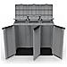 Armadio ECOLINE 3 per Raccolta Differenziata dei Rifiuti 3 Ante Battenti e 3 Coperchi Dimensioni 102 x 39 x 89 cm Colore Grigio - Foto miniatura 2