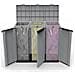 Armadio ECOLINE 3 per Raccolta Differenziata dei Rifiuti 3 Ante Battenti e 3 Coperchi Dimensioni 102 x 39 x 89 cm Colore Grigio - Foto miniatura 3