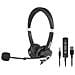 Renova Headset UJS Cuffia Stereo Padiglione Auricolare Cablato con Microfono Integrato Colore Nero - Foto miniatura 1