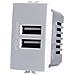 Presa Usb Doppia 2a Bticino Matix Compatibile - Foto miniatura 2