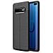 Custodia Compatibile Con Samsung Galaxy S10 4g In Nero Profondo - Coperchio Protettivo In Silicone Tpu Con Applicazione Di Finta Pelle Nobile - Foto miniatura 1