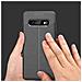 Custodia Compatibile Con Samsung Galaxy S10 4g In Nero Profondo - Coperchio Protettivo In Silicone Tpu Con Applicazione Di Finta Pelle Nobile - Foto miniatura 3