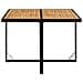 Tavolo Giardino Nero 109x107x74 Cm Polyrattan E Massello Acacia - Foto miniatura 2