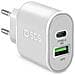Caricabatterie Caricatore 20 Watt - Ricarica Ultra Rapida E Due Porte Usb - Foto miniatura 1