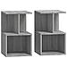 Comodini 2 Pz Grigio Sonoma 35x35x55 Cm In Legno Multistrato - Foto miniatura 1