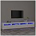 Mobile Porta TV con Luci LED Bianco 240x35x40 cm - Foto miniatura 1