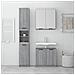 Set Mobili Da Bagno 3 Pz Grigio Sonoma In Legno Multistrato - Foto miniatura 3