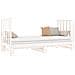 Dormeuse Estraibile Bianca 2x (90x190) Cm Legno Massello Di Pino - Foto miniatura 3