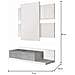Mobile Da Ingresso Erie, Entratina Sospesa Con Specchio, Mobile Con Cassetto Per Entrata, 75x29h90 Cm, Bianco E Cemento - Foto miniatura 3