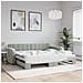 Divano Letto Con Letto Estraibile Grigio Chiaro 90x190 Velluto - Foto miniatura 1