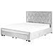 Letto Contenitore Velluto Grigio Chiaro 180 X 200 Cm Lievin - Foto miniatura 3