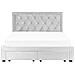 Letto Contenitore Velluto Grigio Chiaro 180 X 200 Cm Lievin - Foto miniatura 6