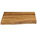 Piano Tavolo 60x60x2,5 Cm Bordi Vivi In Legno Massello Di Mango - Foto miniatura 3