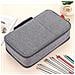 Organizer Per Materiale Artistico - Astuccio Portapenne In Tessuto Oxford Con Manico Grey - Foto miniatura 3
