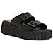 Black Casual Open Slippers Ciabatte Pelle Scarpe Donna Nero Eu 39, 1-27217-42 001 - Foto miniatura 1