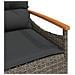 Panchina Giardino con Cuscini 116x62,5x74 cm Grigia Polyrattan - Foto miniatura 2