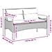 Panchina Giardino con Cuscini 116x62,5x74 cm Grigia Polyrattan - Foto miniatura 5