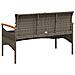 Panchina Giardino con Cuscini 116x62,5x74 cm Grigia Polyrattan - Foto miniatura 7