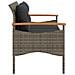 Panchina Giardino con Cuscini 116x62,5x74 cm Grigia Polyrattan - Foto miniatura 8