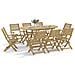 Sedie Giardino Pieghevoli 6pz 54,5x61,5x86,5 cm Massello Acacia - Foto miniatura 7