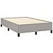 Letto a Molle Materasso e LED Grigio Chiaro 120x190 cm Tessuto - Foto miniatura 2
