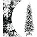 Albero Natale Artificiale Sottile Neve Floccata 180cm PVC e PE - Foto miniatura 1