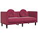 Lusso Casadino -  Divano Con Cuscini 2 Posti Rosso Vino In Velluto - Foto miniatura 1