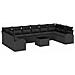 Set Divano Giardino con Cuscini Beige Polyrattan - Foto miniatura 1
