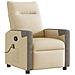 Poltrona Massaggiante Reclinabile Crema in Tessuto - Foto miniatura 1