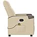 Poltrona Massaggiante Reclinabile Crema in Tessuto - Foto miniatura 4