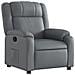 Poltrona Reclinabile Grigia in Similpelle - Foto miniatura 1
