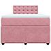 Giroletto a Molle con Materasso Rosa 120x190 cm in Velluto - Foto miniatura 4