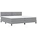 Letto a molle con materasso Grigio chiaro 200 x 200 cm Tessuto - Foto miniatura 1