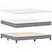 Letto a molle con materasso Grigio chiaro 200 x 200 cm Tessuto - Foto miniatura 6