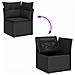 Set Divano da Giardino con cuscino 11 pcs Nero Poly Rattan - Foto miniatura 9