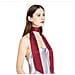 Elegante Sciarpa Lunga In Pura Seta Di Gelso Al 100% - Accessorio Di Moda Versatile Red - Foto miniatura 3